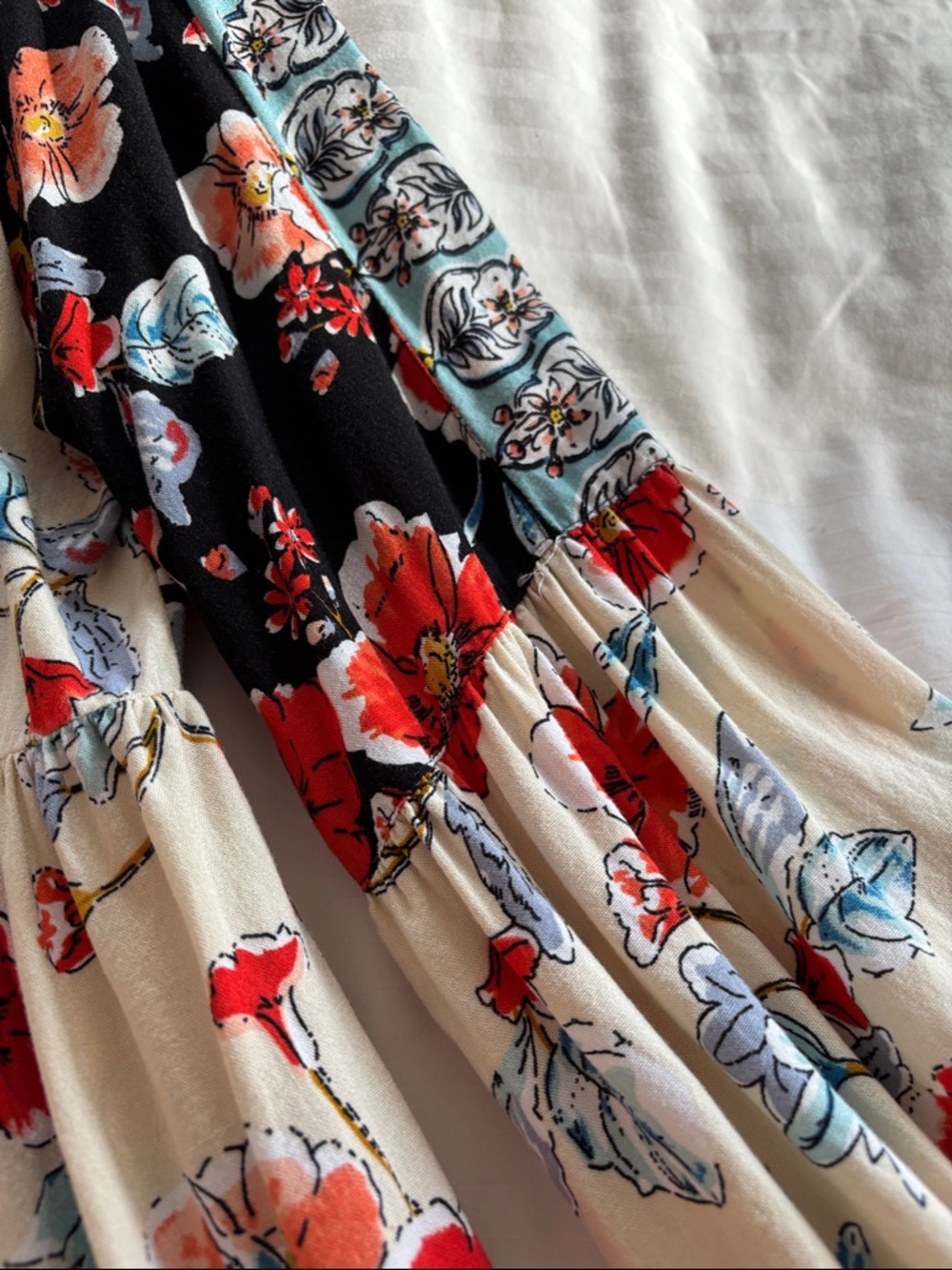 Patrons of Peace Floral Blouse — Cream, Red & Black - Picture 5 of 9